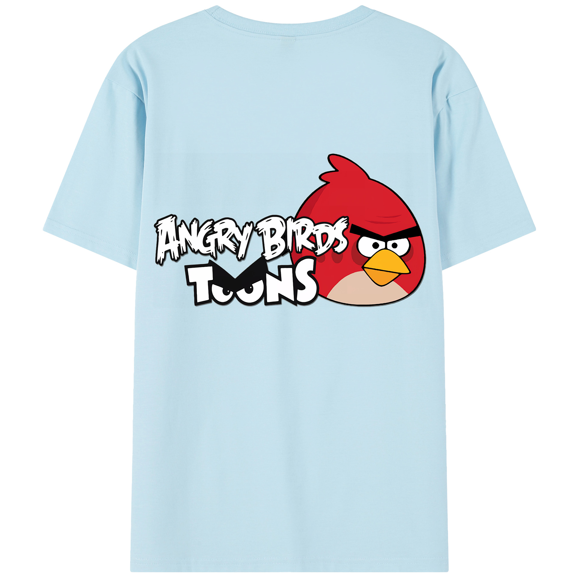 （画像用） Angry Birds アングリーバード 綿100％半袖Tシャツ（背面プリント）